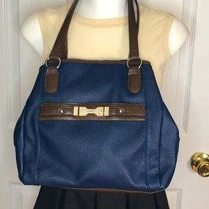 Navy & Brown ROSETTI Shoulder Bag/Satchel